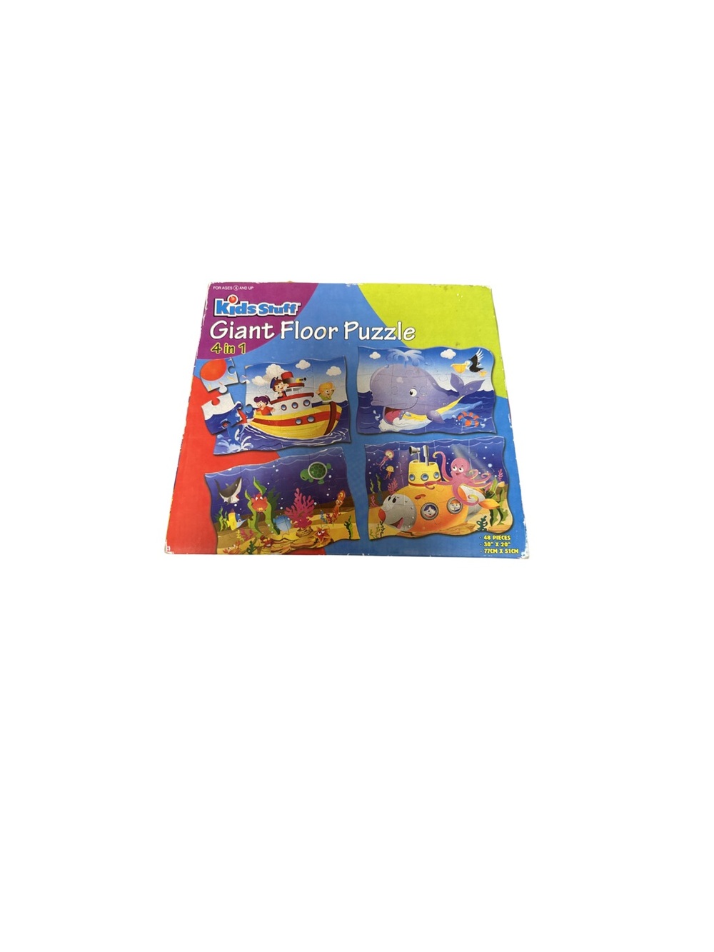 Giant Floor Puzzle -  “ 4 in 1” Ocean Adventure Multicolor